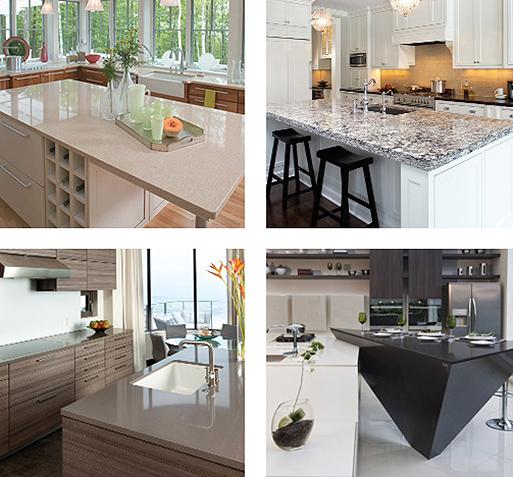 Erskine Interiors offers a variety of surfaces, from Quartz to granite to engineered stone and wood.
