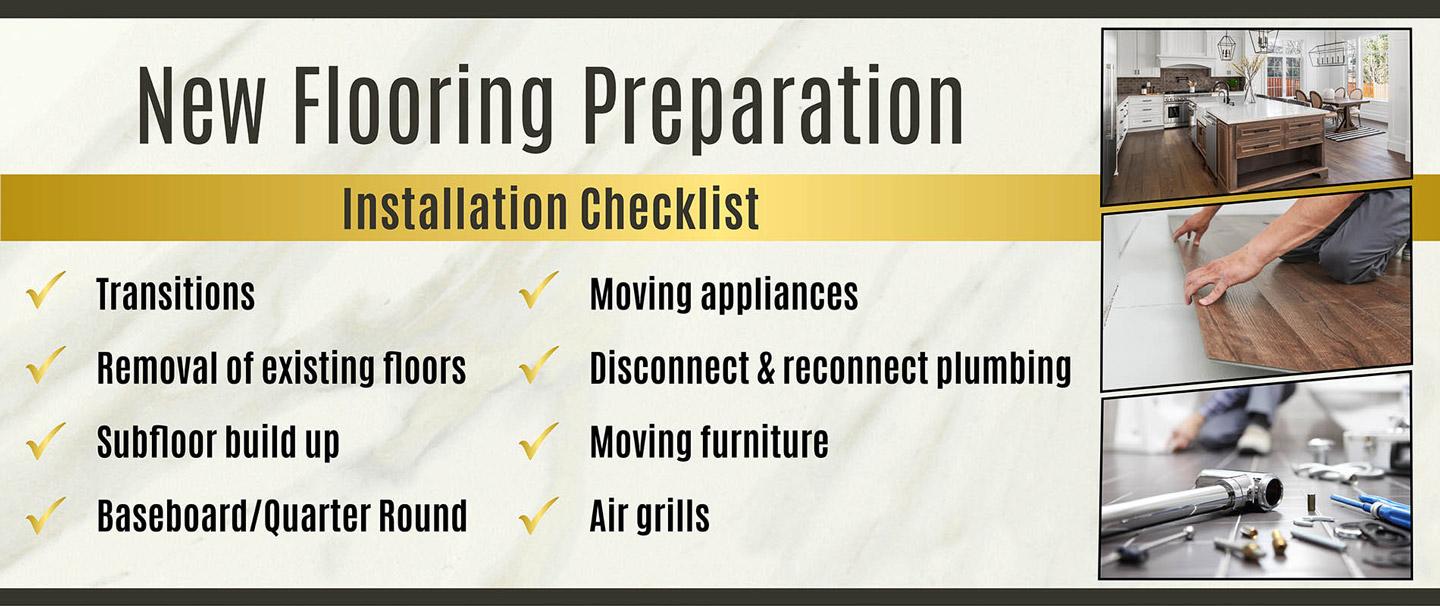 New flooring preparation - installation checklist