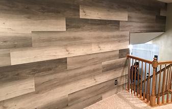 Luxury Vinyl Accent Wall by Erskine Floors and Interiors