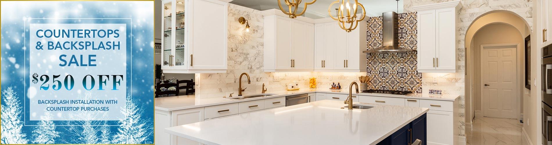 $250 off backsplash installation with countertop purchase